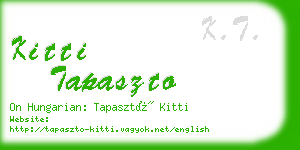 kitti tapaszto business card